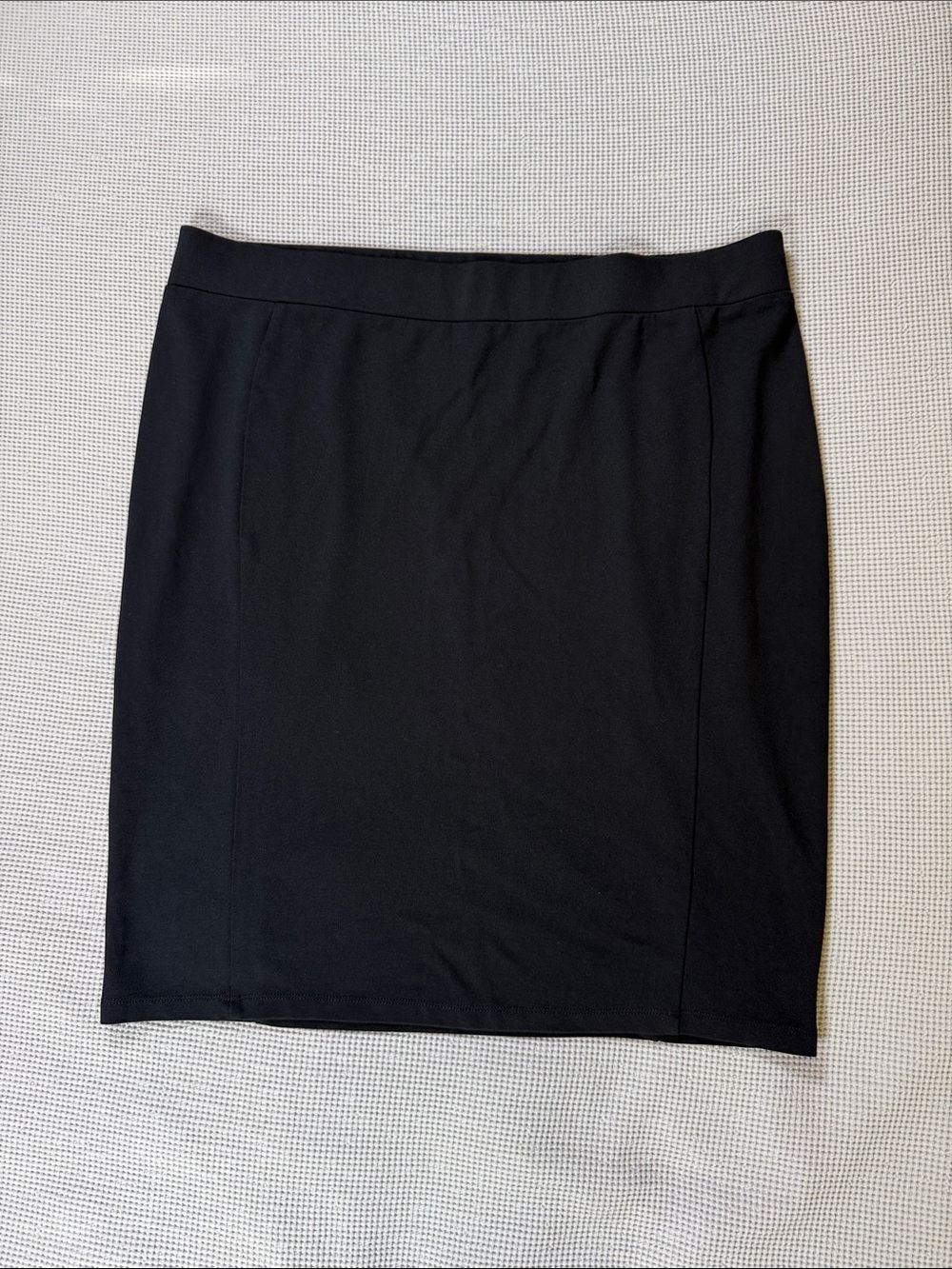 Ava & Viv Black Ponte Pencil Skirt 1X